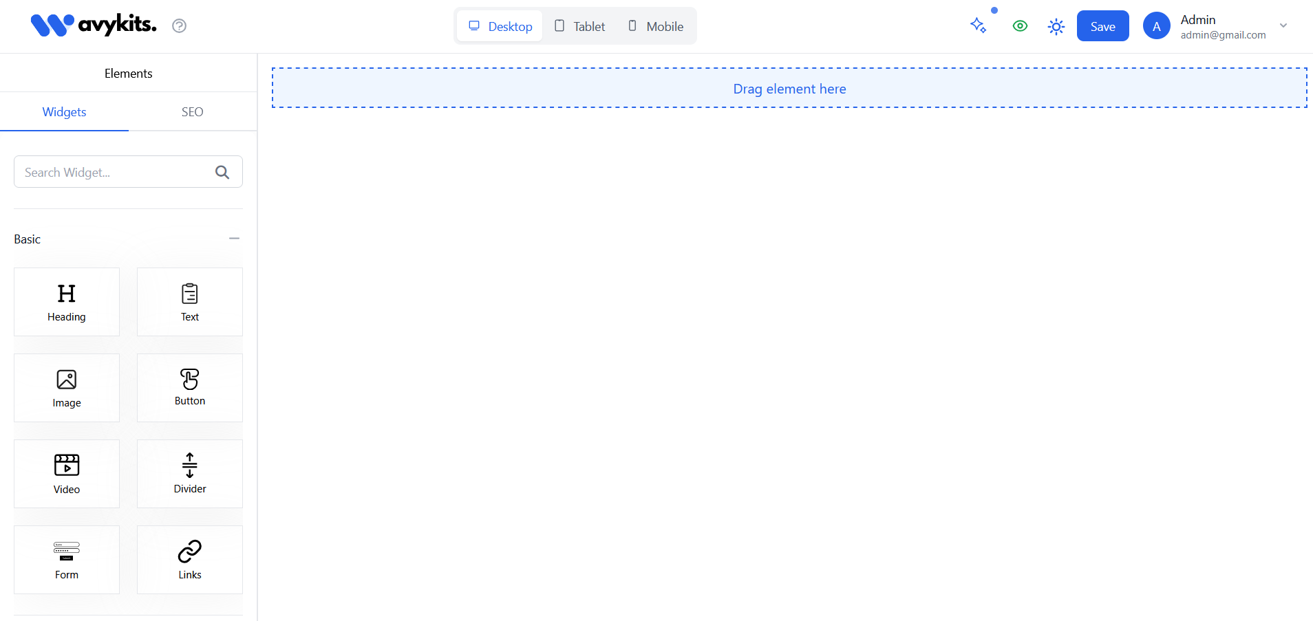 Drag and Drop Interface